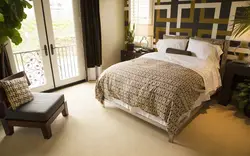 Armchair in the interior of a small bedroom