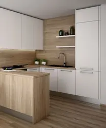 Natural halifax oak in the kitchen interior photo