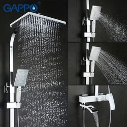 Bath mixer with rain shower photo
