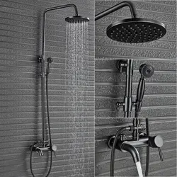 Bath mixer with rain shower photo