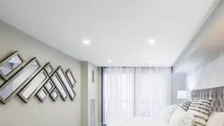 Suspended ceilings with lines for the bedroom photo