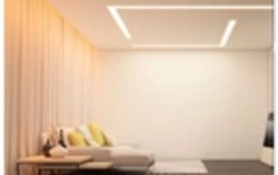 Suspended ceilings with lines for the bedroom photo