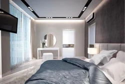 Suspended Ceilings With Lines For The Bedroom Photo