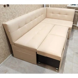 Corner kitchen sofa with sleeping place photo