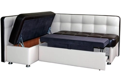 Corner kitchen sofa with sleeping place photo