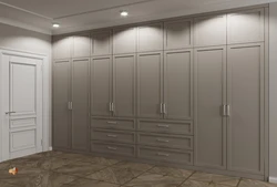 Facades in the hallway for hinged wardrobes photos