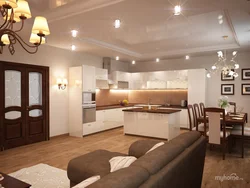 Kitchen design living room 38 sq m