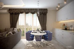 Neoclassical kitchen curtains photo