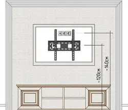 TV height in bedroom photo
