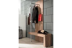 Shoe rack with hanger in the hallway narrow photo