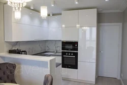 Photo of a kitchen with a pencil case and a refrigerator photo