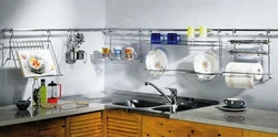Corner kitchen with railing photo