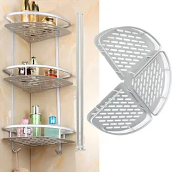Corner shelves in the bathroom in the interior