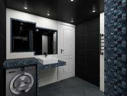 Bathroom Design With Dark Door