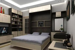 Transformable bedroom with bed photo
