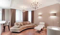 Living Room Interior Beige Floor
