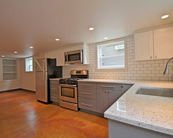 Kitchen design in basement