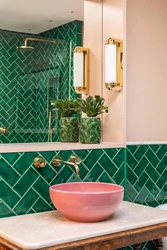 Bathroom Design Green Marble