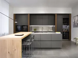 Straight kitchen design minimalism