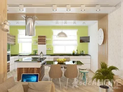 Eco kitchen living room design
