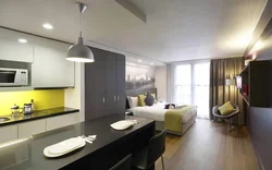 Mətbəx ilə otel interyeri