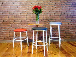 Stools in the kitchen interior