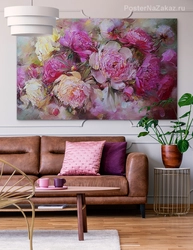 Paintings for bedroom interior flowers