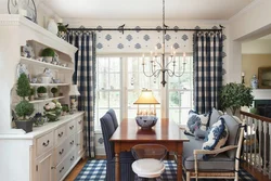 Textiles in the kitchen in the interior