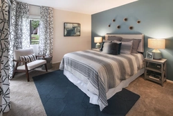 Armchair bed in the bedroom interior