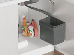 Мусорное ведро в интерьере кухни
