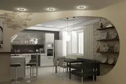 Arch bilan oshxonaning ichki qismi