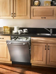 Dishwasher in the kitchen interior