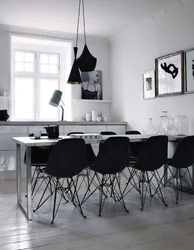Black Chairs For The Kitchen In The Interior