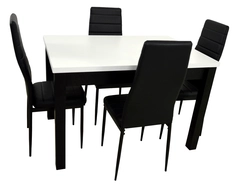 Black chairs for the kitchen in the interior