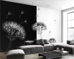 Yataq Otağının Interyerində Dandelions Ilə Divar Kağızı