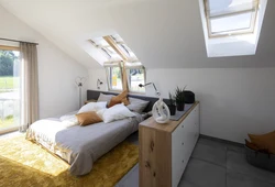 Bedroom with skylights interior