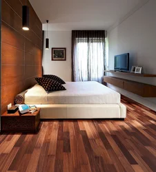 Bedroom design dark laminate