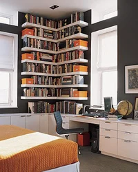 Book racks in the bedroom photo