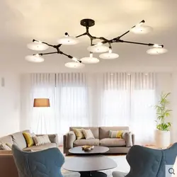 Chandelier In The Interior Of A Small Living Room