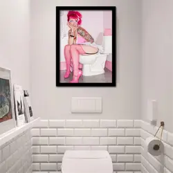 Posters in the bathroom photo