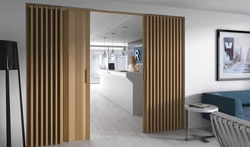Accordion door to the kitchen photo