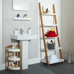 Bathroom shelves photo