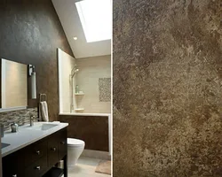 Venetian plaster in the bath photo