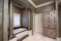 Venetian plaster in the bath photo
