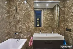 Venetian plaster in the bath photo