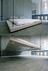 Hanging bed in the bedroom photo