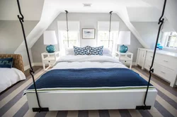 Hanging bed in the bedroom photo
