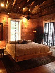 Hanging bed in the bedroom photo
