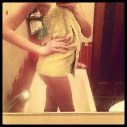 Photo of herself in the bathroom