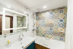 Bathroom in patchwork style photo